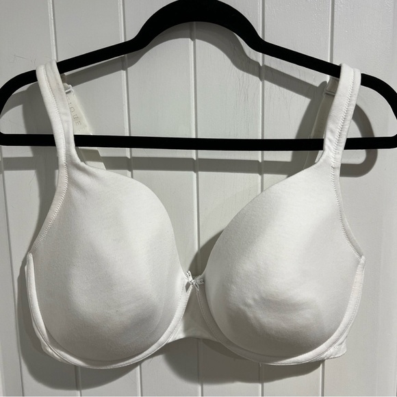 Cacique Bra Full Coverage Lined Underwire Support White Cotton Lane Bryant 38F - Picture 1 of 11